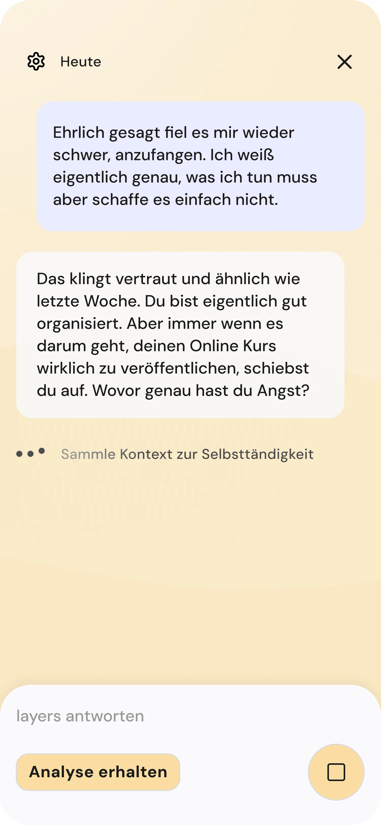 layers stellt in einem Gespräch eine Rückfrage