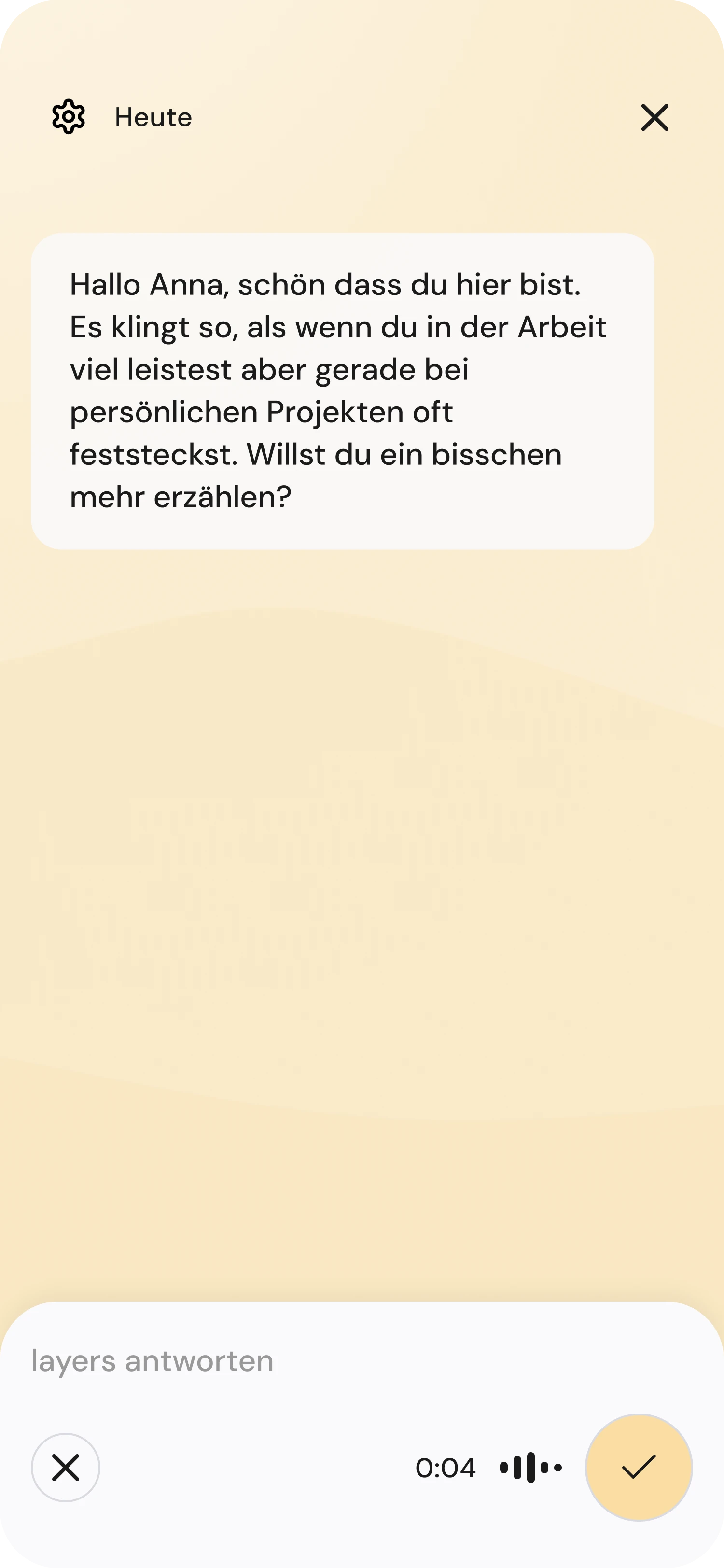 Du erzählst.